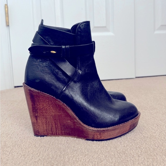 Rag & Bone Emery Wood wedge booties - Picture 1 of 5